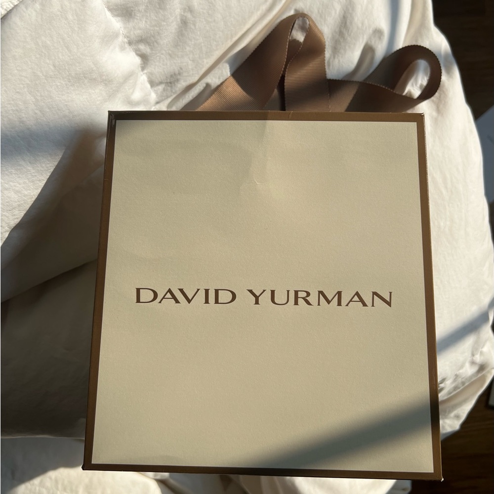 David Yurman Authentic Paper Shopping Gift Bag 8x8x4.5” w/receipt holder